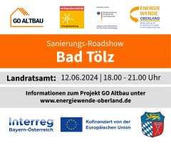 Sanierungs-Roadshow am 12. Juni in Bad Tölz