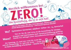 Plakat zur Ausstellung ZERO in Geretsried 19. bis 28. Juni 2024 (Plakat Landratsamt Bad-Tölz Wolfratshausen)